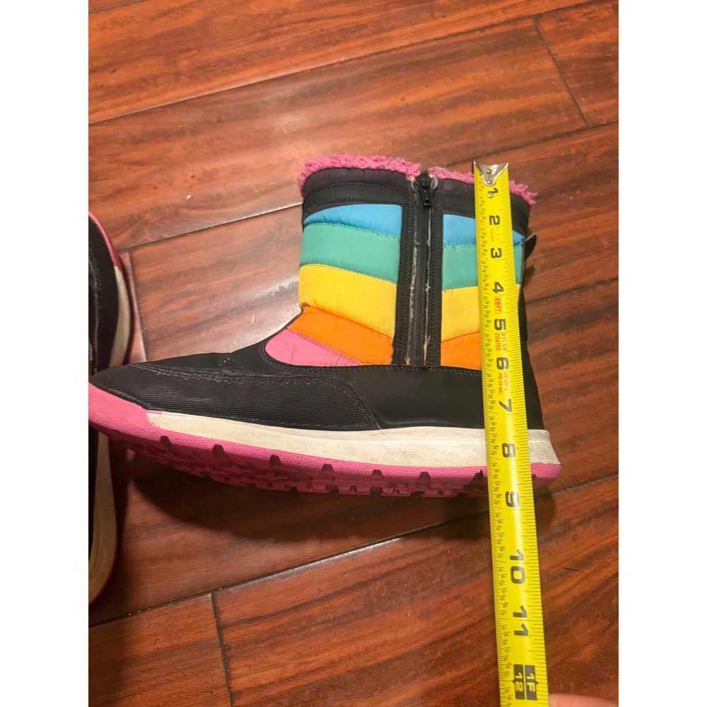 Merrell Snow Crush 2.0 Waterproof Winter Boots Rainbow Stripe Pink Faux Fur 7M - Picture 11 of 11